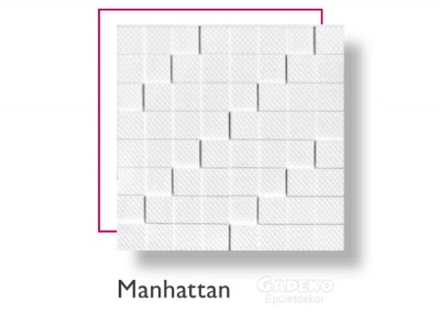 02 Manhattan nútos mennyezeti burkolólap, 50x50 cm, vastagsága 10 mm